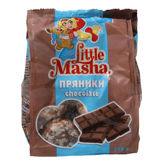 Little Masha Chocolate Pryaniki Glazed Gingerbread Cookies, 12.34oz