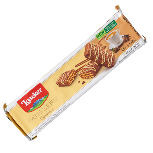 Loacker Patisserie Cappuccino Coffee Cream Wafer Biscuits, 3.53oz