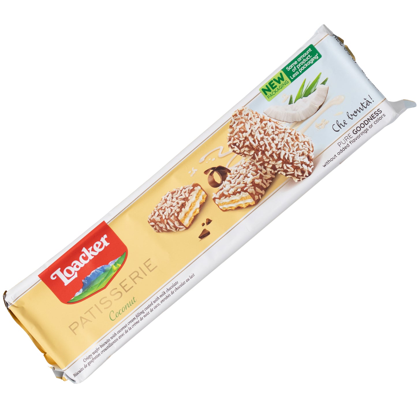 Loacker Patisserie Coconut Wafer Biscuits in Milk Chocolate, 3.53oz