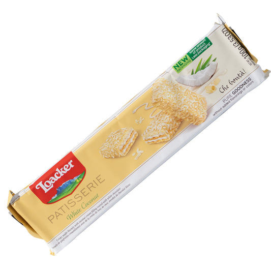 Loacker Patisserie White Coconut Wafer Biscuits, 3.53oz