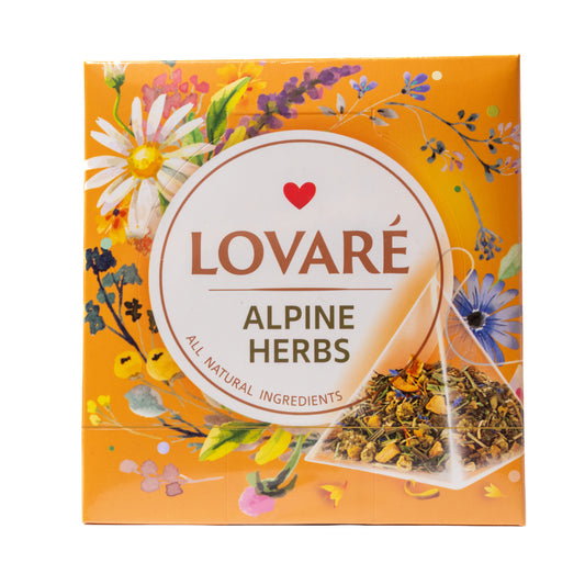Lovare Alpine Herbs Herbal Tea Blend, 15 Pyramid Tea Bags
