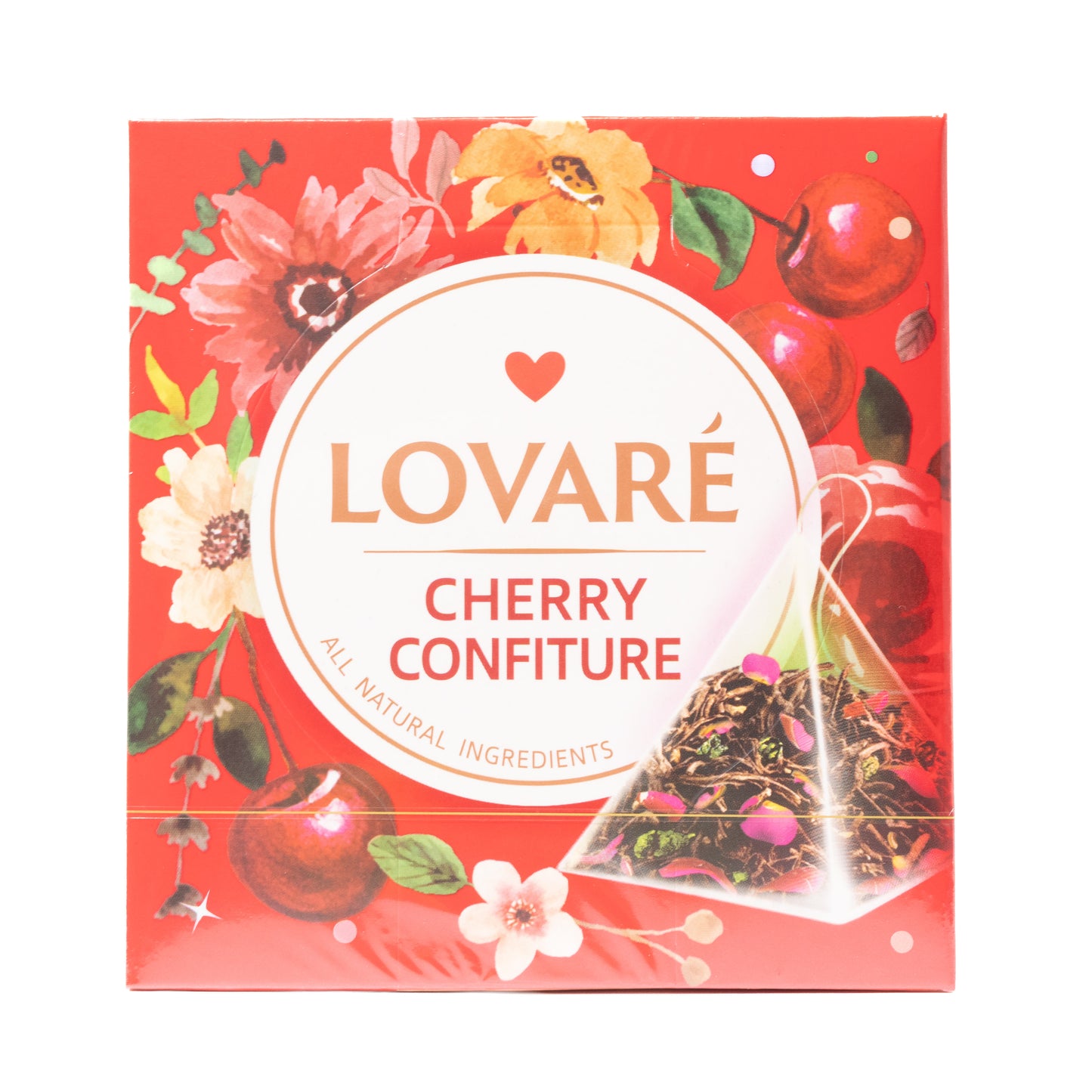 Зеленый и черный листовой чай Lovare Cherry Confiture, 15 ТБ