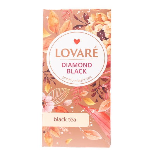 Lovare Diamond Black Premium Black Tea, 24 Tea Bags