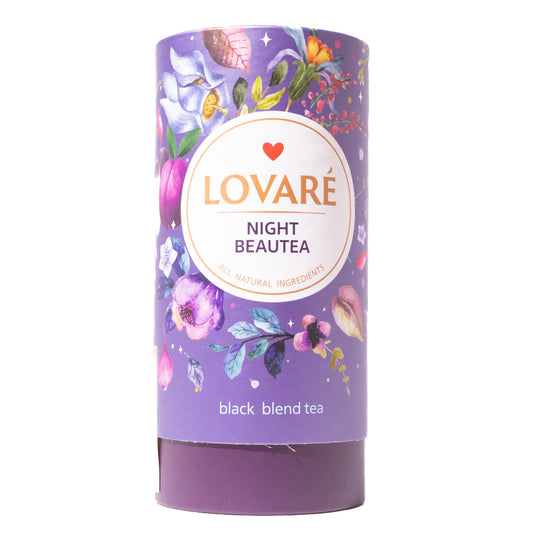 Lovare Night Beautea Black Loose Leaf Tea with Fig & Pomegranate, 2.82 oz