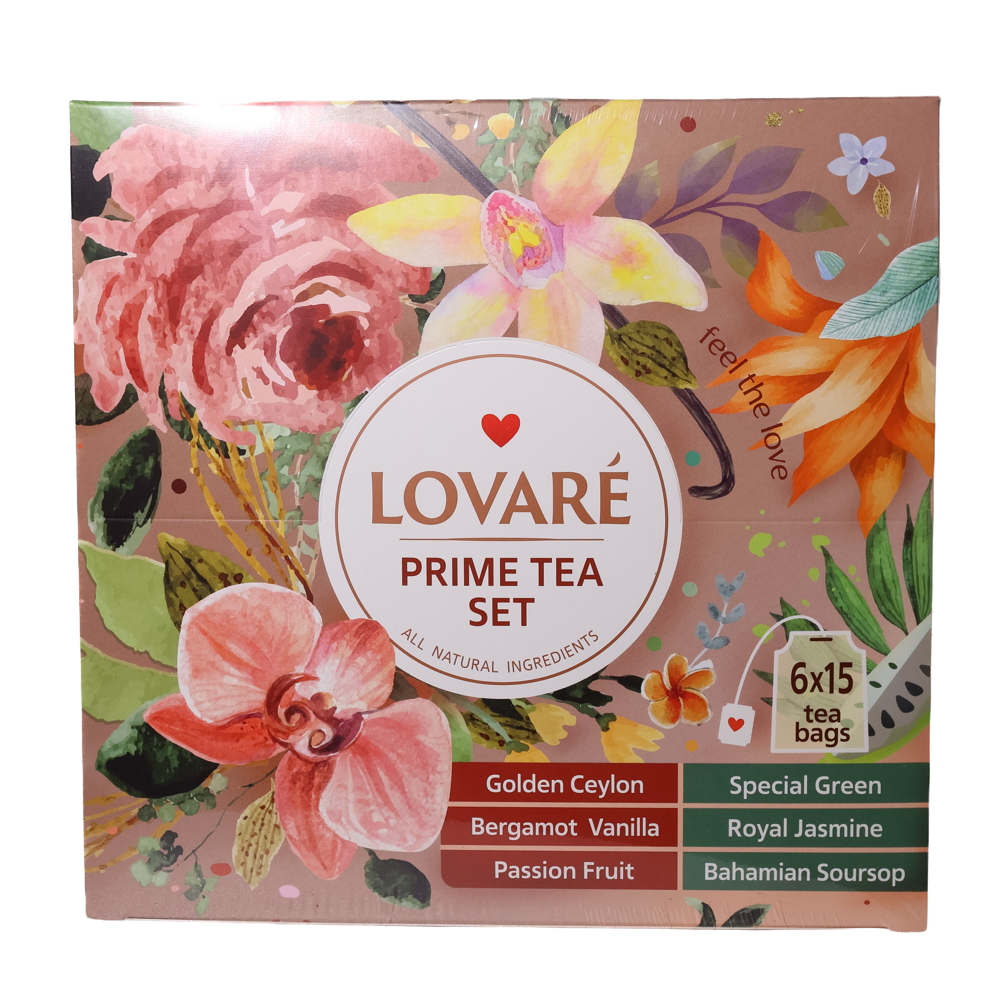 Lovare Prime Tea Set Tea Sampler, 90 Assorted Teabags – Marvel Foods