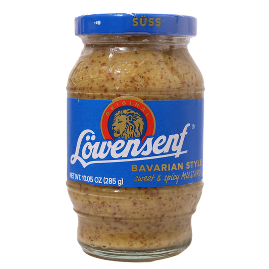 Löwensenf Bavarian Sweet & Spicy Mustard, 10.05oz