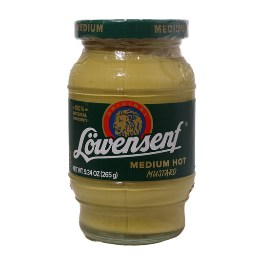 Löwensenf Original Medium Hot Mustard, 9.34 oz