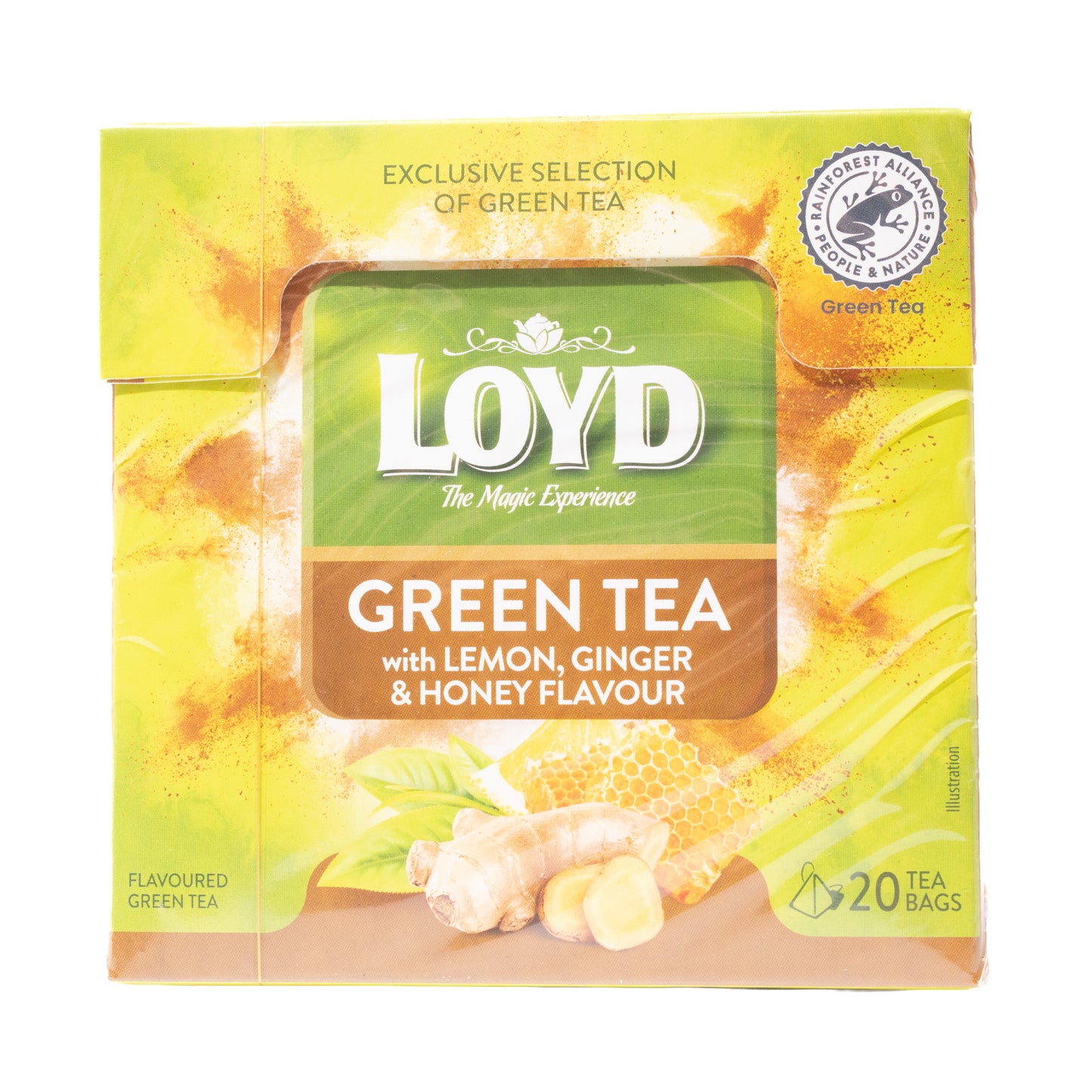 Loyd Green Tea with Lemon, Ginger & Honey Flavour, 20 Tea Bags
