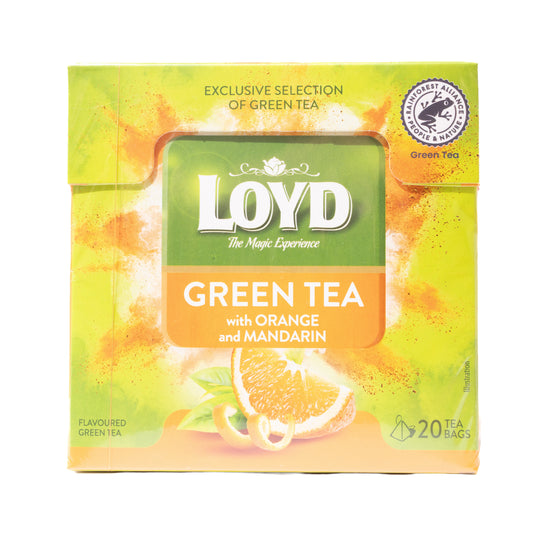 Зеленый чай Лойд с апельсином и мандарином, 20 ТБ
