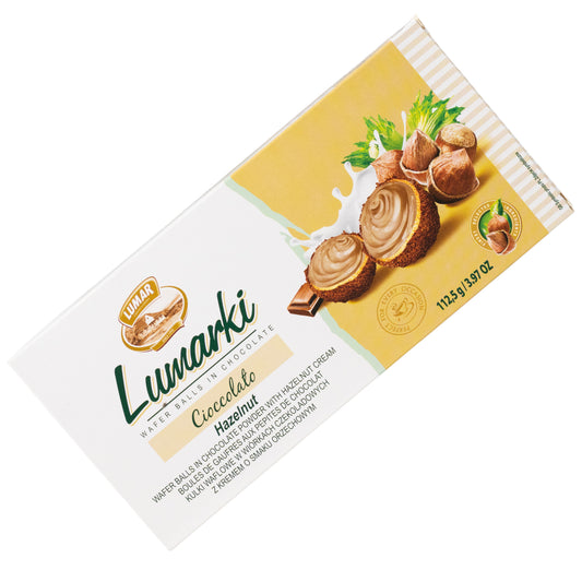 Lumar Lumarki Cioccolato Hazelnut Wafer Balls in Chocolate Powder, 3.97oz