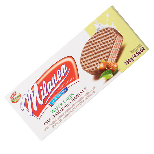 Lumar Milanea Wafer Cakes Milk Chocolate Hazelnut, 4.58oz