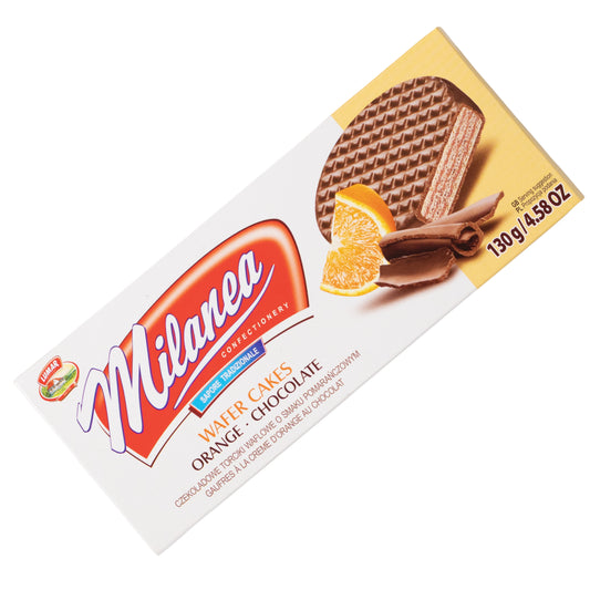 Lumar Milanea Wafer Cakes Orange Chocolate, 4.58oz