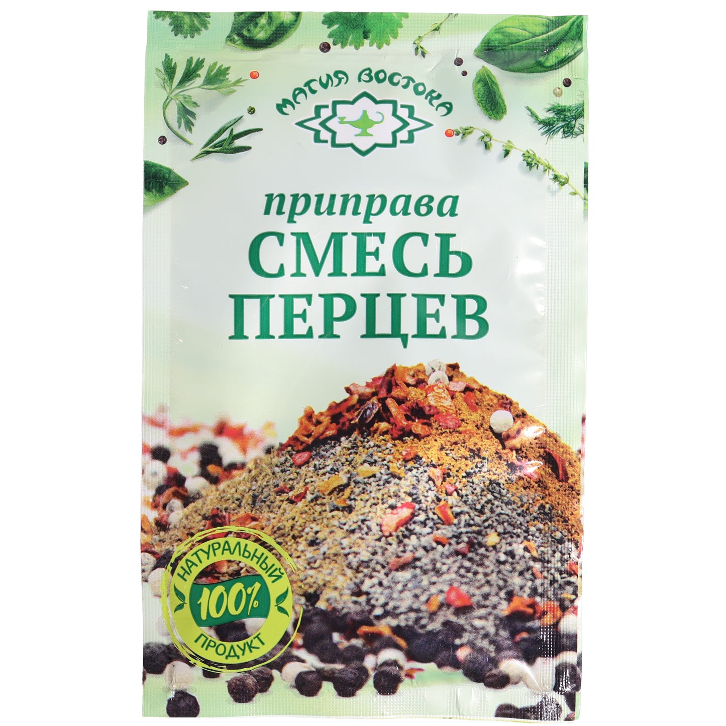 Magic of the East Pepper Mix Seasoning, 0.53 oz (15 g) — a balanced blend of ground peppers and aromatic spices designed to add depth, warmth, and savory flavor to a wide variety of dishes. Ideal for seasoning meats, poultry, fish, soups, stews, vegetables, sauces, marinades, and everyday cooking. A versatile all-purpose spice blend that delivers a rich peppery flavor profile. Convenient packet from Magic of the East.
