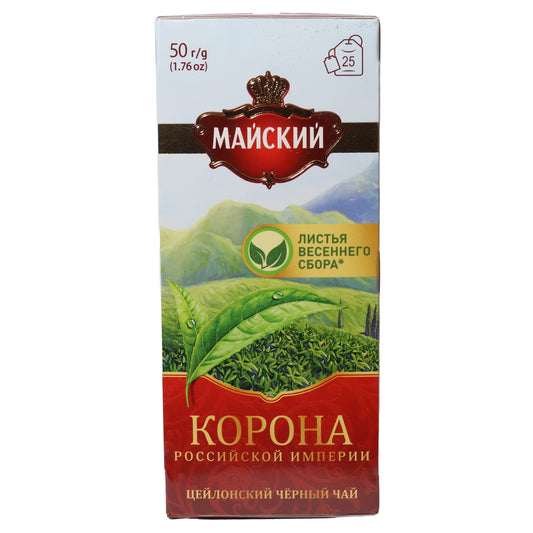Maiskiy Korona Ceylon Black Tea Bags, 25 Tea Bags