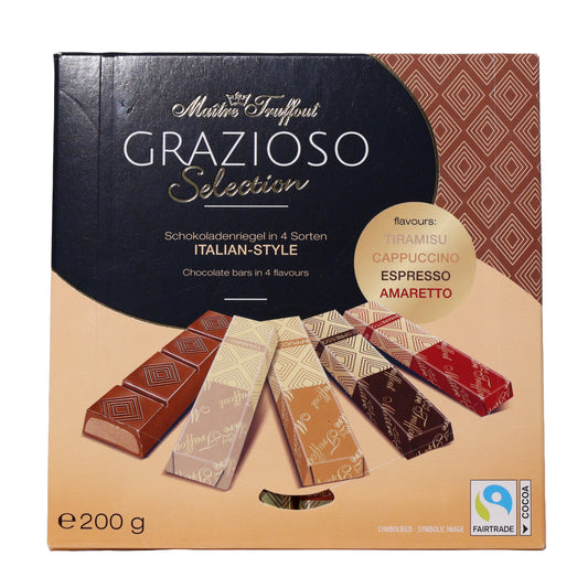 Maitre Truffout Grazioso Selection Italian Style Chocolate Bars, 7.05oz