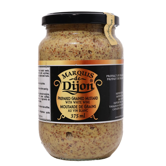 Marquis de Dijon Prepared Grained Mustard w/ White Wine, 13.1 fl oz