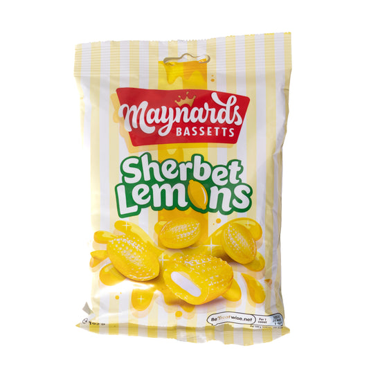 Maynards Bassetts Sherbet Lemons Lemon Sweets w/ Sherbet Centre, 6.77oz