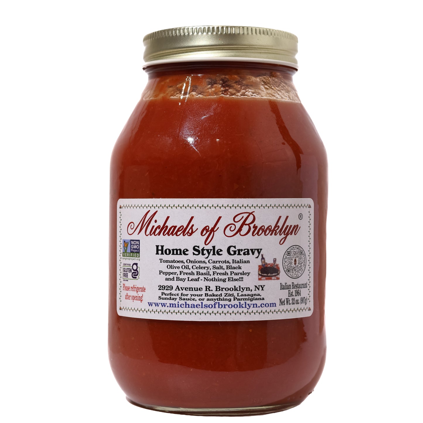Michael's of Brooklyn Home Style Gravy Pasta Sauce, 32 oz