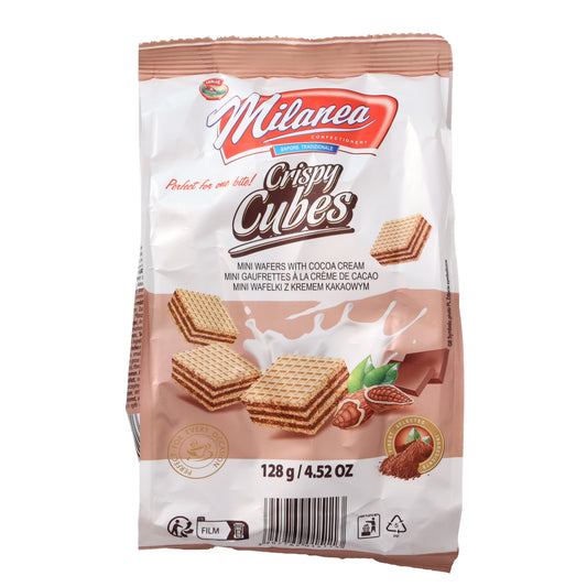 Milanea Crispy Cubes Mini Wafers with Cocoa Cream, 4.52oz