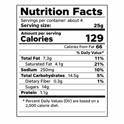 Milka alpine milk chocolate cherry cream bar, 3.5 oz — nutrition facts label (serving size 25 g)