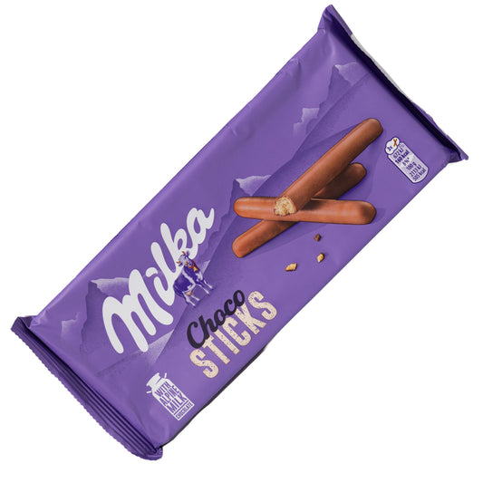 Milka Alpine Milk Chocolate Coated Cookie Sticks, 3.9oz
