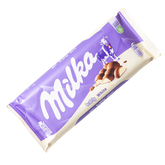 Milka Bubbly White Aerated Chocolate Bar, 3.35oz