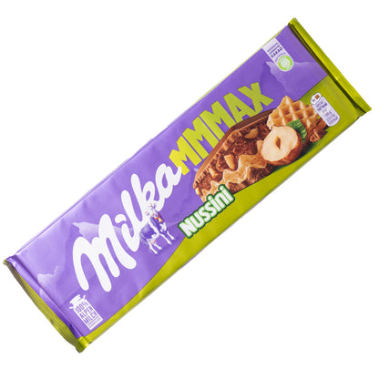 Milka MMMAX Nussini Hazelnut Wafer Chocolate Bar, 9.52oz
