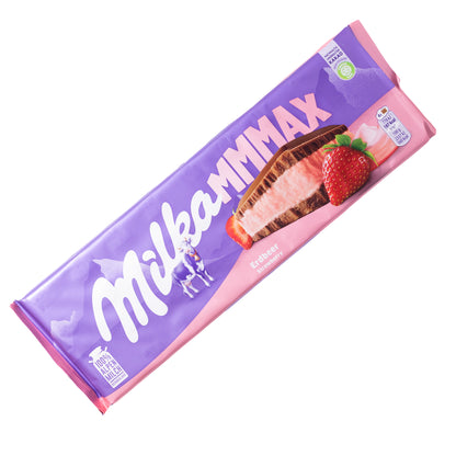 Milka MMMAX Strawberry Filled Alpine Milk Chocolate Bar, 10.5oz