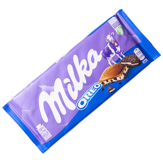 Milka Oreo Alpine Milk Chocolate Bar, 3.52oz