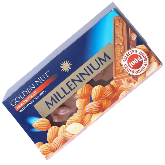 Millennium Golden Nut Milk Chocolate with Whole Almonds, 3.52oz