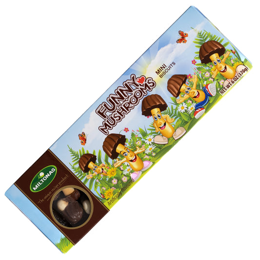 Miltonas Funny Mushrooms Milk Chocolate Flavor Mini Biscuits, 6oz