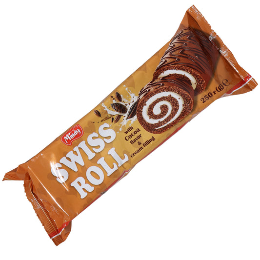 Mindy Swiss Roll Cocoa Flavor with Cream Filling, 8.8oz