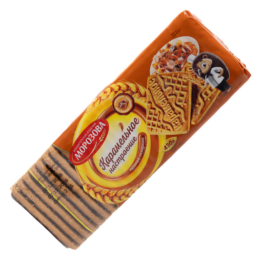 Morozova Karamelnoe Nastroenie Caramel Sugar Biscuits, 15.17oz