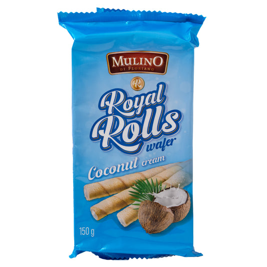 Mulino di Floriano Royal Rolls Coconut Cream Wafer Rolls, 5.29oz