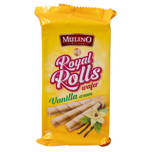 Mulino di Floriano Royal Rolls Vanilla Cream Wafer Rolls, 5.29oz