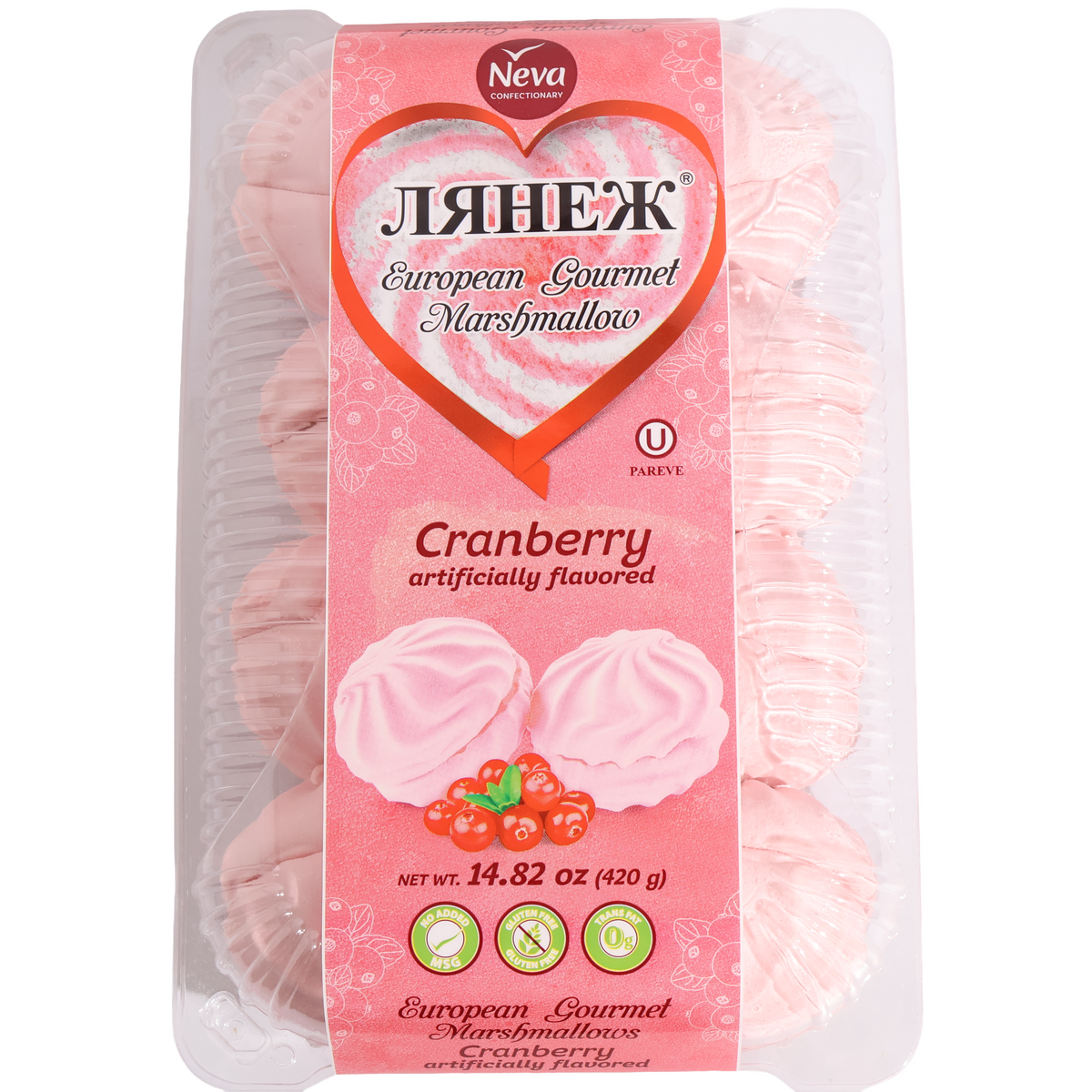 Neva Lyanezh Cranberry European Gourmet Marshmallow, 14.82oz