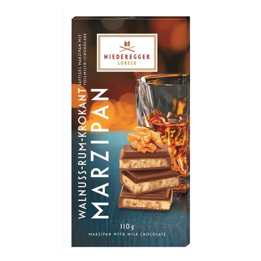 Niederegger Marzipan Bar Walnut Rum Brittle, 110g