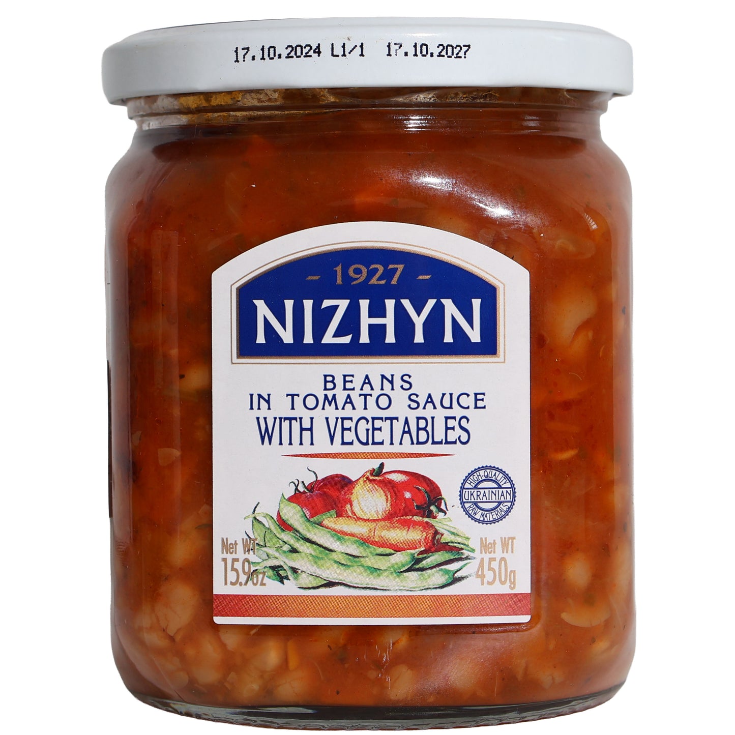 Nizhyn Beans in Tomato Sauce with Vegetables, 15.9oz
