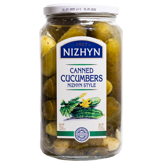 Nizhyn Canned Cucumbers Nizhyn Style, 32.4oz
