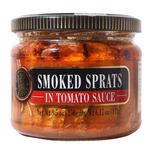 Old Riga Smoked Sprats in Tomato Sauce, 9oz