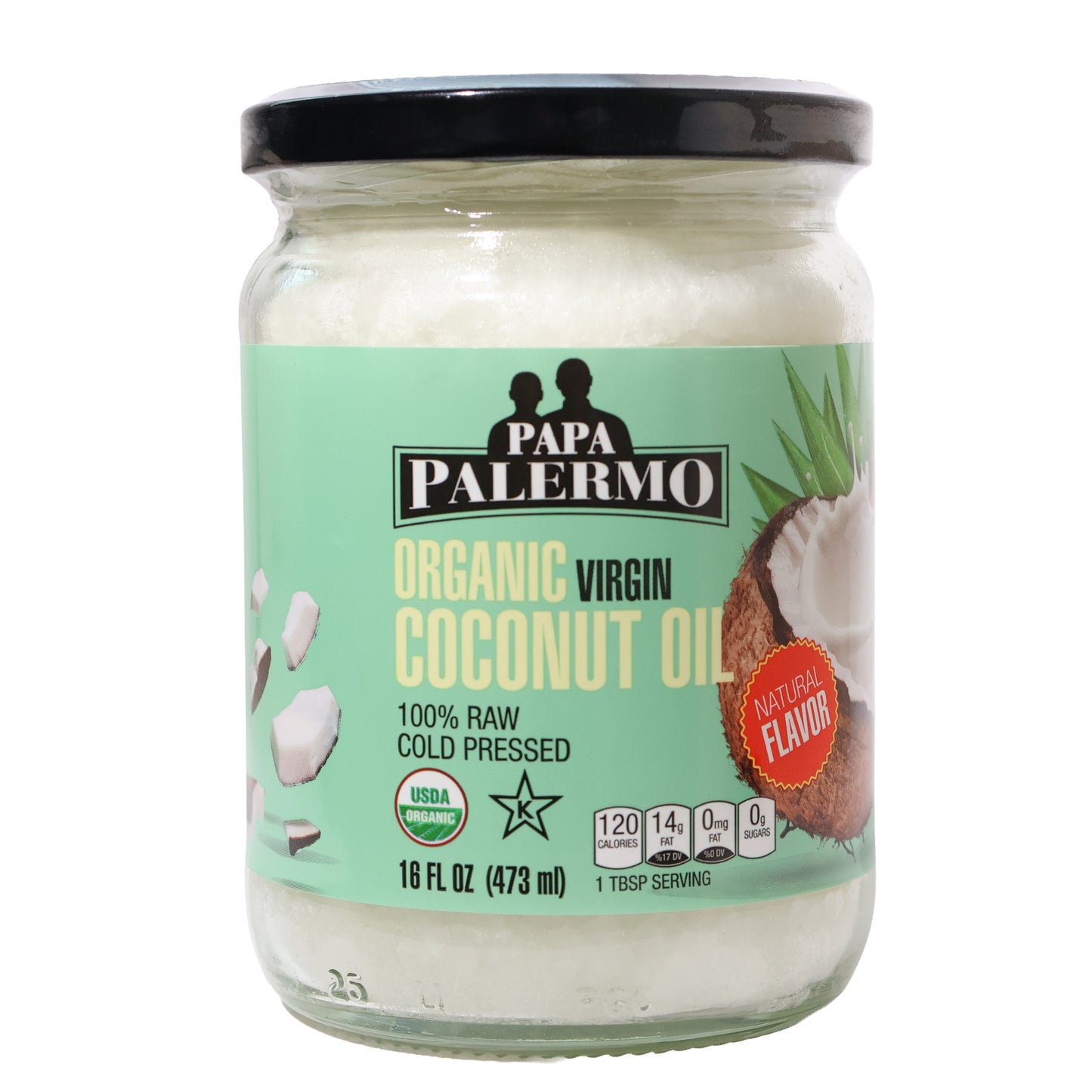 Papa Palermo Organic Virgin Coconut Oil, 473ml