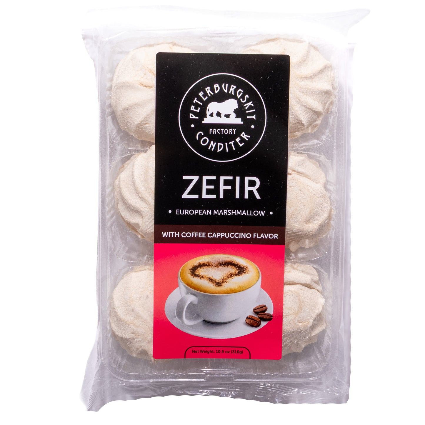 Peterburgskiy Conditer Coffee Cappuccino Zefir Marshmallow, 10.9oz