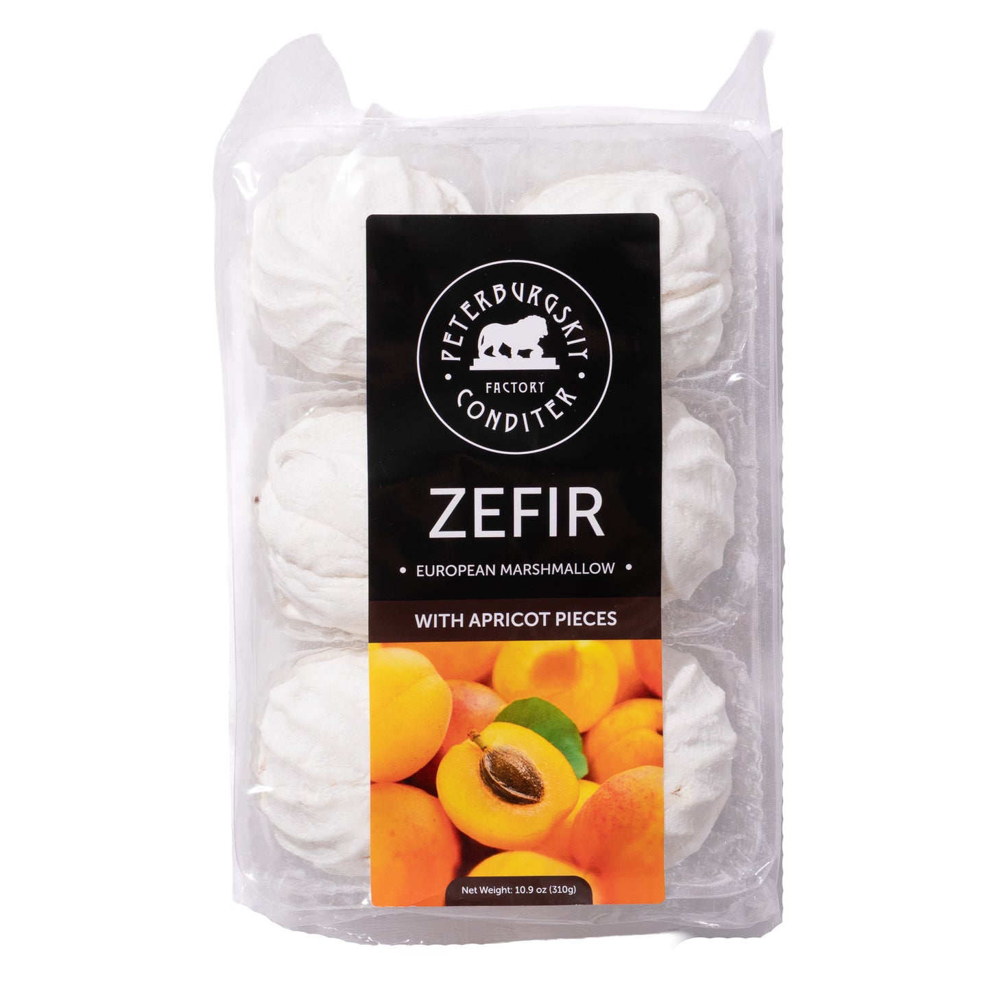 Peterburgskiy Conditer Zefir Apricot European Marshmallow, 10.9oz