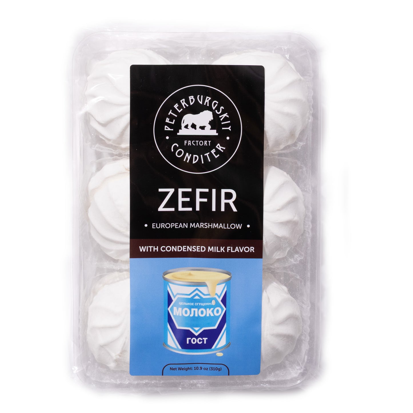 Peterburgskiy Conditer Zefir Condensed Milk European Marshmallow, 10.9oz