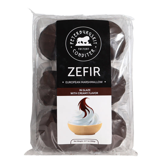Peterburgskiy Conditer Zefir Creamy Flavor Marshmallow in Glaze, 13.7oz