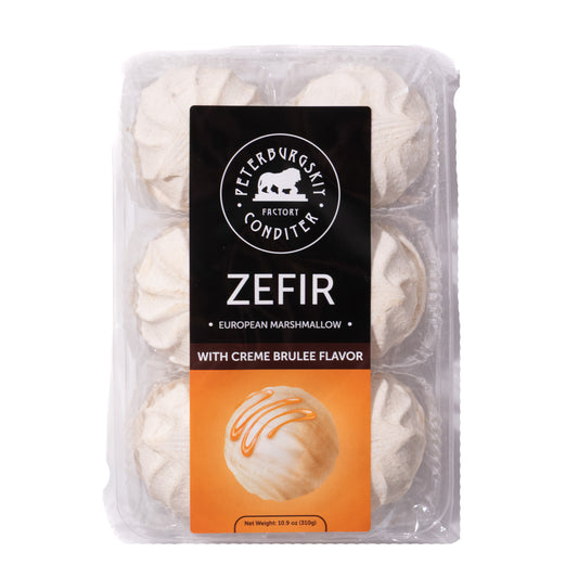 Peterburgskiy Conditer Zefir Creme Brulee European Marshmallow, 10.9oz