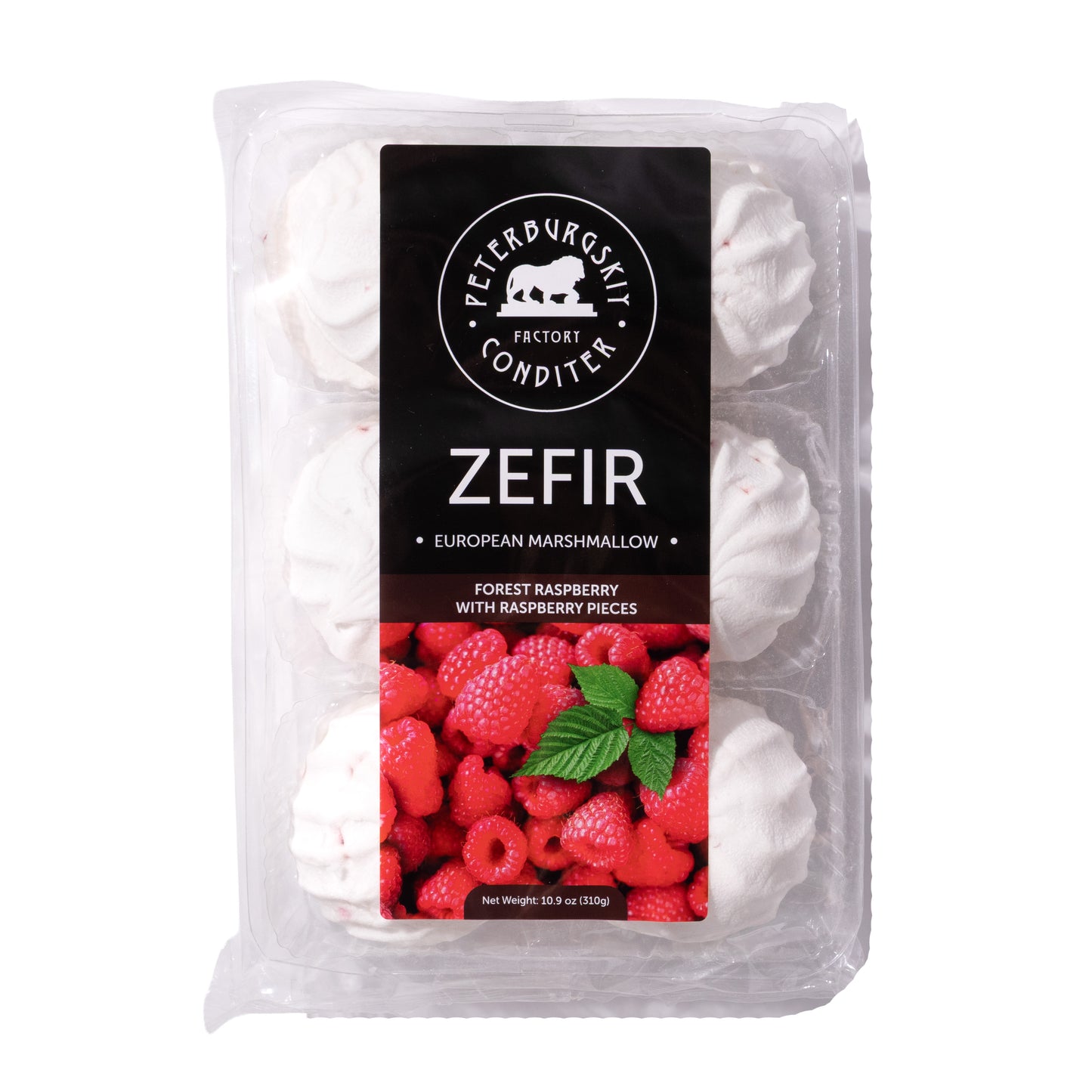 Peterburgskiy Conditer Zefir Forest Raspberry w/ Raspberry Pieces, 10.9oz