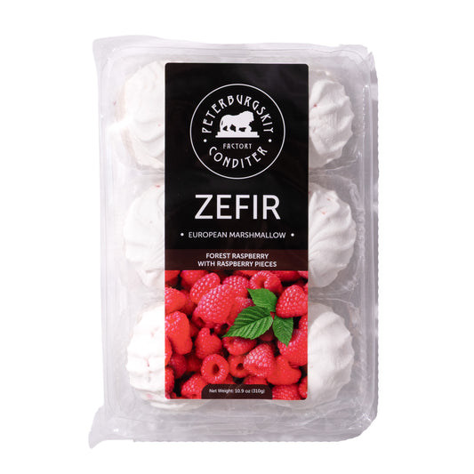 Peterburgskiy Conditer Zefir Forest Raspberry w/ Raspberry Pieces, 10.9oz