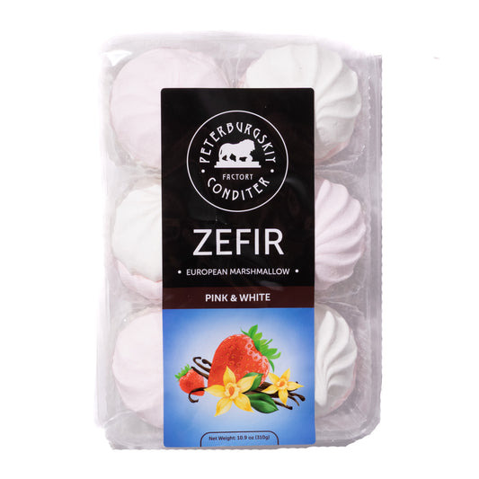 Peterburgskiy Conditer Zefir Pink & White European Marshmallow, 10.9oz
