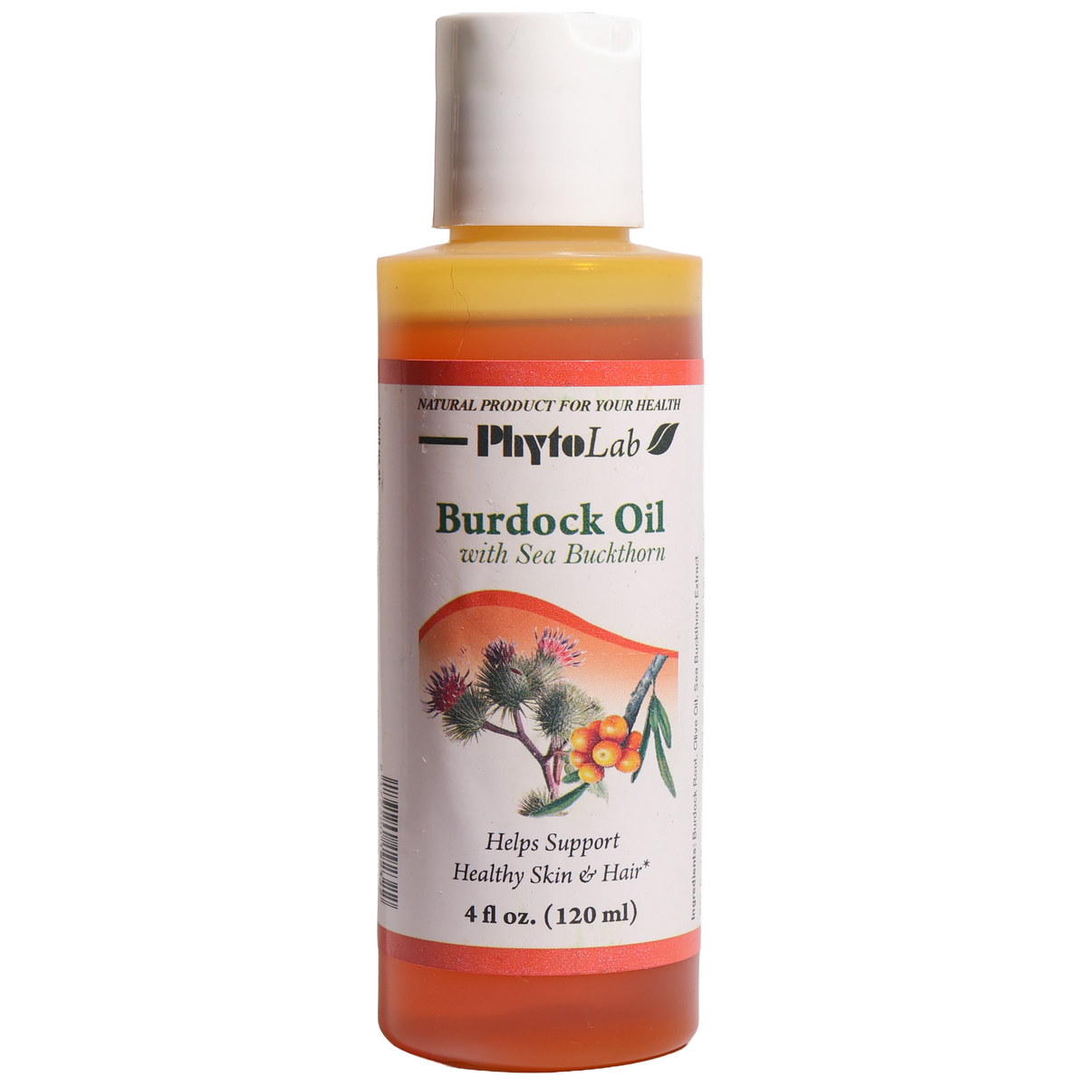 PhytoLab Burdock Oil with Sea Buckthorn for Hair, 4 fl oz